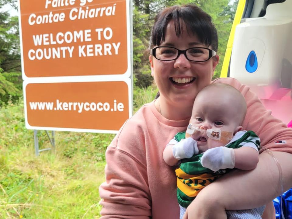 Michelle and Jack at the sign to County Kerry