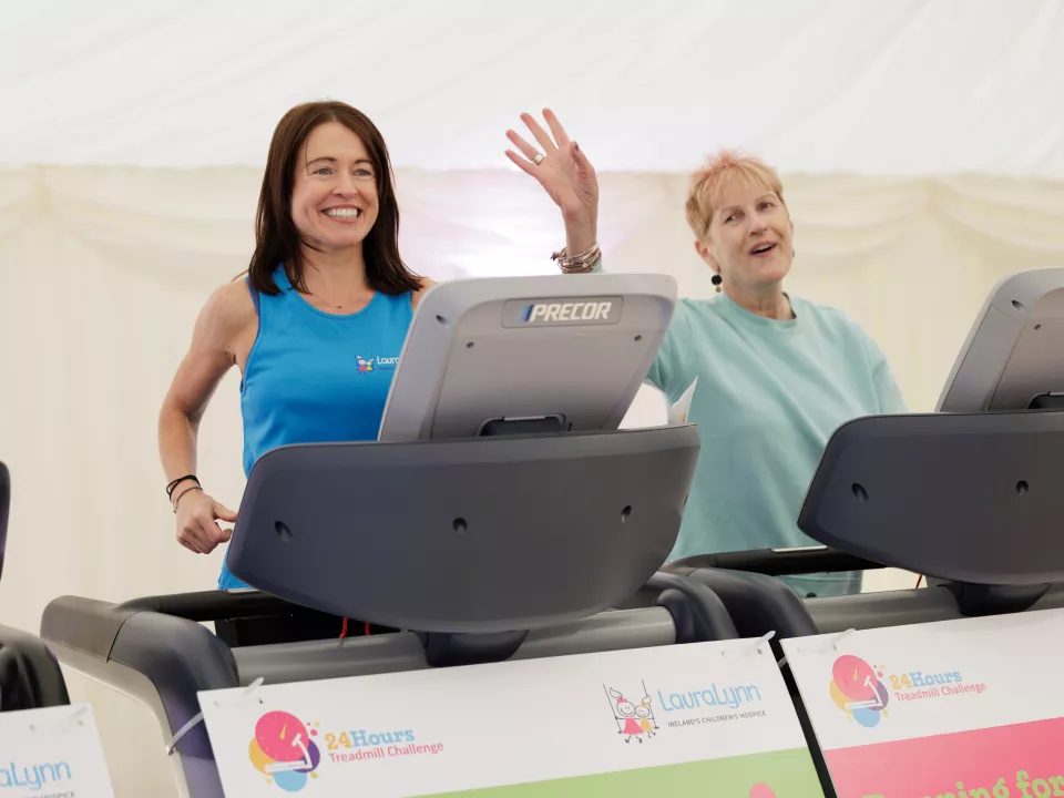 a treadmill challenge participant